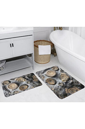 Eliana Home Dijital Baskı 2'li Banyo Paspas Takımı  LNA5245 100x60 ve 60x50 cm