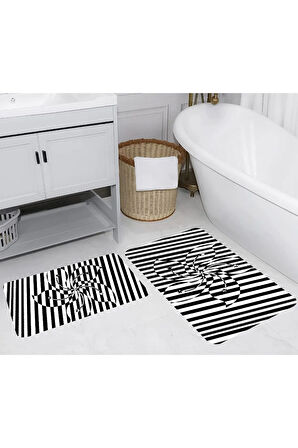 Eliana Home Dijital Baskı 2'li Banyo Paspas Takımı  LNA5248 100x60 ve 60x50 cm