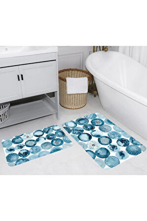 Eliana Home Dijital Baskı 2'li Banyo Paspas Takımı  LNA5252 100x60 ve 60x50 cm