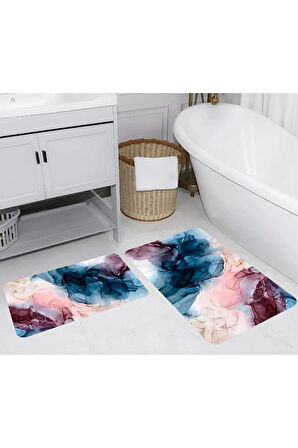 Eliana Home Dijital Baskı 2'li Banyo Paspas Takımı  LNA5253 100x60 ve 60x50 cm
