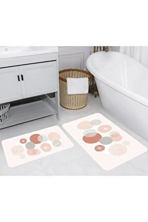 Eliana Home Dijital Baskı 2'li Banyo Paspas Takımı  LNA5265 100x60 ve 60x50 cm