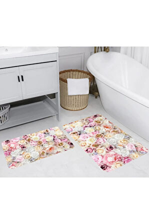 Eliana Home Dijital Baskı 2'li Banyo Paspas Takımı  LNA5273 100x60 ve 60x50 cm