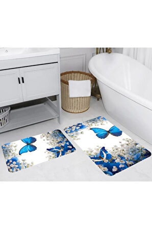 Eliana Home Dijital Baskı 2'li Banyo Paspas Takımı  LNA5275 100x60 ve 60x50 cm