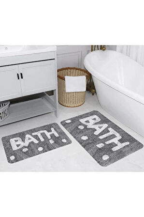 Eliana Home Dijital Baskı 2'li Banyo Paspas Takımı  LNA5276 100x60 ve 60x50 cm