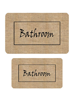 Eliana Home Dijital Baskı 2'li Banyo Paspas Takımı  LNA5288 100x60 ve 60x50 cm