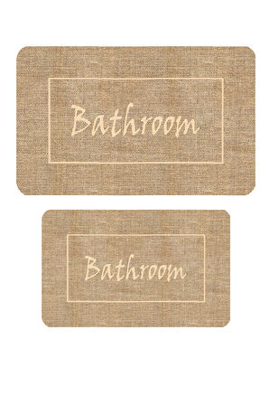 Eliana Home Dijital Baskı 2'li Banyo Paspas Takımı  LNA5290 100x60 ve 60x50 cm
