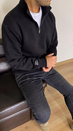 Longamita Unisex Fermuarlı Sweatshirt