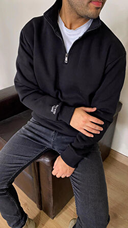 Longamita Unisex Fermuarlı Sweatshirt