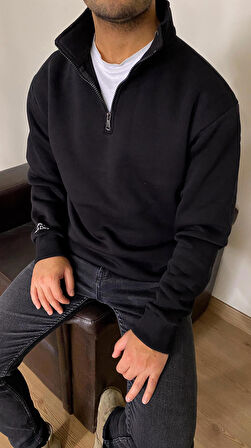 Longamita Unisex Fermuarlı Sweatshirt