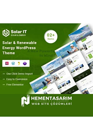 Solar-IT Solar & Renewable Energy WordPress Teması + Lisansı