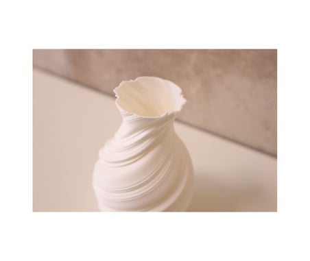 3d baskı anna dekoratif vazo modern tasarım beyaz
