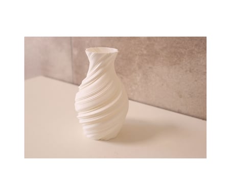 3d baskı anna dekoratif vazo modern tasarım beyaz