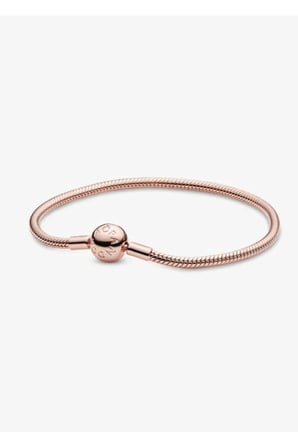 Rose Gold Yılan Zincir Charm Bileklik - Kararmaz Çelik Antialerjik Kadın Bileklik