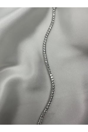 Silver İnce Zirkon Taşlı Tenis Bileklik – Zarif Minimal Tasarım