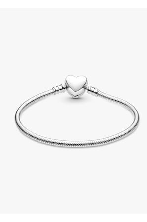 Sade Kalp Klipsli Yılan Zincir Charm Bileklik – Gümüş Renk Kararmaz Çelik Minimalist Kadın Bileklik