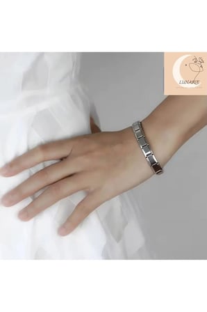 Gümüş İtalyan Charm Modüler Bileklik - Modüler Italian Charm Düz Çelik Bileklik – Gümüş Renk Kararmaz Paslanmaz Esnek Unisex Kişiselleştirilebilir Takı