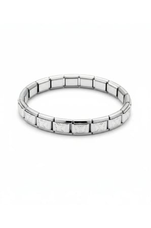 Gümüş İtalyan Charm Kelebek Modüler Bileklik - Kelebek Motifli Modüler Italian Charm Çelik Bileklik – Gümüş Renk Kararmaz Paslanmaz Esnek Unisex Takı