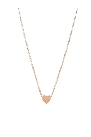 Minimal Kalp Kolye – Rose Gold Kararmaz Çelik Zarif Günlük Kadın Kolyesi