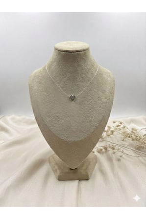 Gümüş Mini Kalp Kolye - Minimalist Kararmaz Antialerjik Solmaz Şık Hediyelik Trend Kadın Kolye