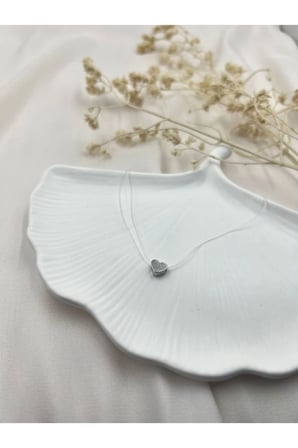 Gümüş Mini Kalp Kolye - Minimalist Kararmaz Antialerjik Solmaz Şık Hediyelik Trend Kadın Kolye