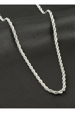 Burgu Zincir Kolye – Gümüş Renk Kararmaz Çelik Halat Model Basic Minimal Kadın Kolyesi
