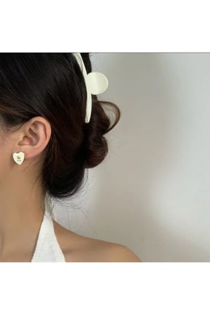 Alaşım 14K Altın İşlemeli Kalp Mini Çivili Küpe - Vintage Minimalist Kararmaz Antialerjik Solmaz Şık Hediyelik Yeni Sezon Trend Kadın Küpe