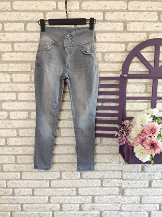 LENAY  Yüksek Bel Likralı Jean Pantolon 90 Cm