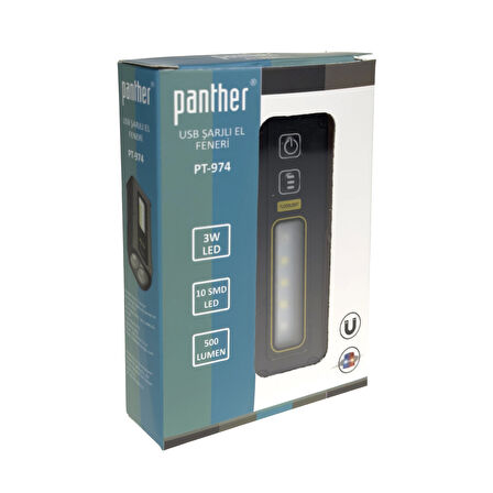 LENAY  Panther Pt-974 Usb Şarjlı El Feneri