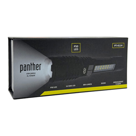 LENAY  Panther Pt-4114 Usb Şarjlı El Feneri