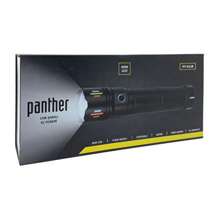 LENAY  Panther Pt-4118 Usb Şarjlı El Feneri