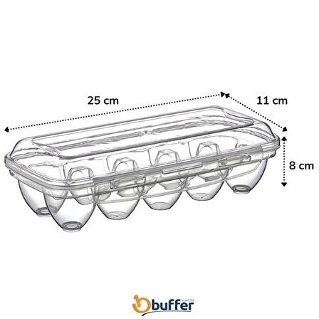 LENAY  10 Bölmeli Kilitli Kapaklı Yumurtalık Saklama Kutusu Yu110