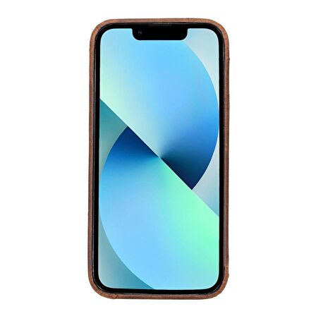 Apple iPhone 13 Pro Max Uyumlu Deri Arka Kapak ROCK G2