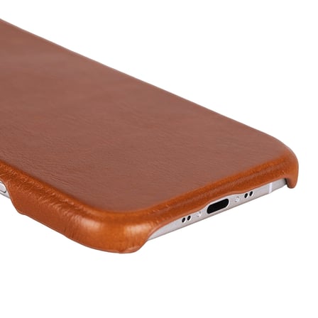 Apple iPhone 17 Air için, Hakiki Deri, El Yapımı Kılıf, Magsafe ile uyumlu, İç Yüzeyi Kadife, Gölgeli Taba