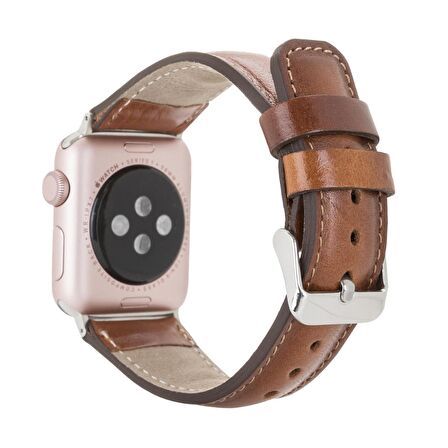 Bouletta Apple Watch Uyumlu Deri Kordon 42-44-45mm RST2EF Taba