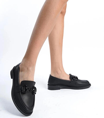 Kadın Loafer Makosen Casual Tokalı Günlük Ayakkabı Şık Ve Rahat
