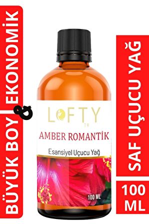 Amber Romantik Uçucu Yağ Buhurdanlık Esansı Oda Kokusu Uçucu Esansiyel Yağ Buhur Yağı 100ML