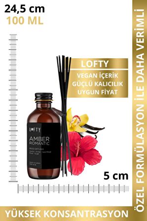 Amber Romantik Bambu Çubuklu Oda Kokusu 100 ML