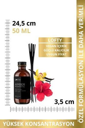 Amber Romantik Bambu Çubuklu Oda Kokusu 50 ML