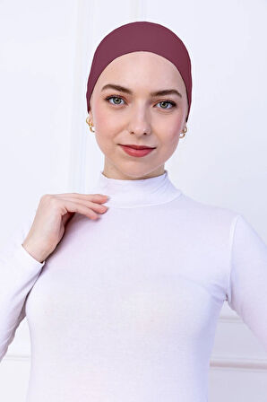 Kaymayan Silikonlu Bandana Bone - Sportif Saç Bandı-Gül Kurusu