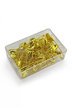 Çengelli İğne Altın Gold Renk 50 Adet 2cm - Eşarp Ve Şal İğnesi - Kadın Tesettür Aksesuar Çok Amaçlı
