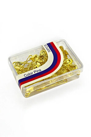 Çengelli İğne Altın Gold Renk 50 Adet 2cm - Eşarp Ve Şal İğnesi - Kadın Tesettür Aksesuar Çok Amaçlı