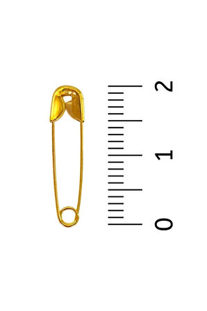 Çengelli İğne Altın Gold Renk 50 Adet 2cm - Eşarp Ve Şal İğnesi - Kadın Tesettür Aksesuar Çok Amaçlı