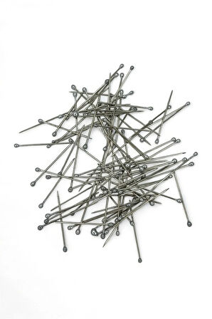 Toplu İğne Gümüş Gri 100 Adet - Eşarp Ve Şal İğnesi Çok Amaçlı Nişan Düğün Sünnet Takı İğnesi