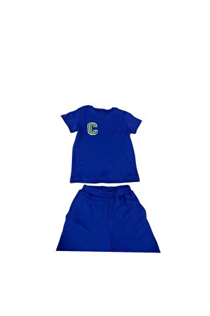 Çocuk Unisex C logo Şortlu Takım