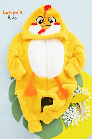 Welsoft Civciv Yumuşak Peluş Fermuarlı Bebek Tulumu - 3 Yaş