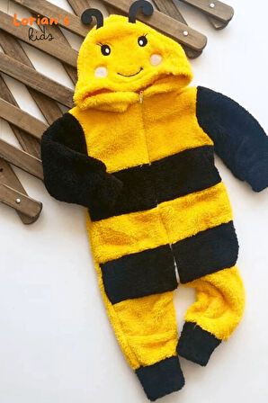 Welsoft Arı Yumuşak Peluş Fermuarlı Bebek Tulumu - 5 Yaş
