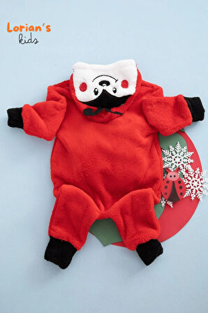 Welsoft Uğurböceği Yumuşak Peluş Fermuarlı Bebek Tulumu - 3 Yaş