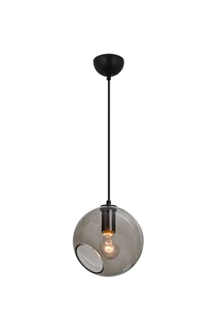 MODERN 25 CM ÇAP FÜME CAMLI OTEL KAFE PROJE SALON OTURMA ODASI TEKLİ SARKIT AVİZE