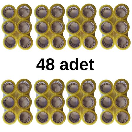 LOREX 48 adet Koli Bandı Şeffaf Akrilik 45 mm * 100 metre