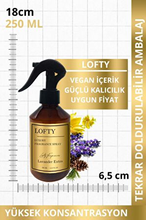 Lavanta Extra Oda ve Çamaşır Spreyi Oda Parfümü, Oda Kokusu, Koku Giderici Lavander Extra 250ML